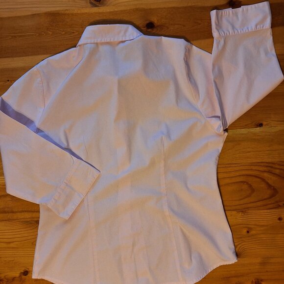 Vintage Real Comfort Pale Pink Button-up 3/4 Sleeve Top - Picture 2 of 4